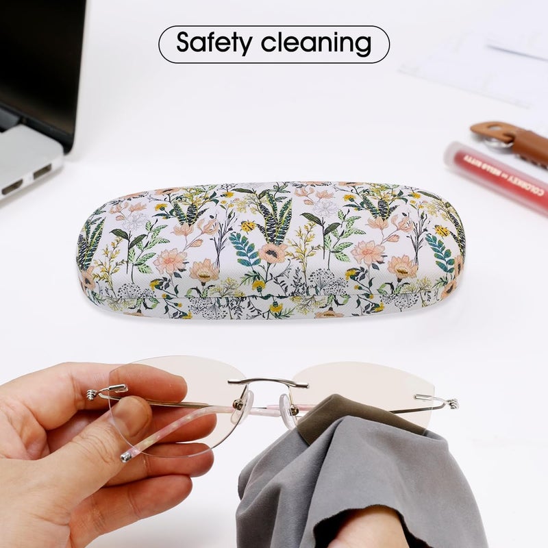 PERFECTSIGHT Store Hard Shell Eyeglasses Case, PU Leather Protective Glasses Case, Cute Eyeglass Case for Women Men Girls - Image 4